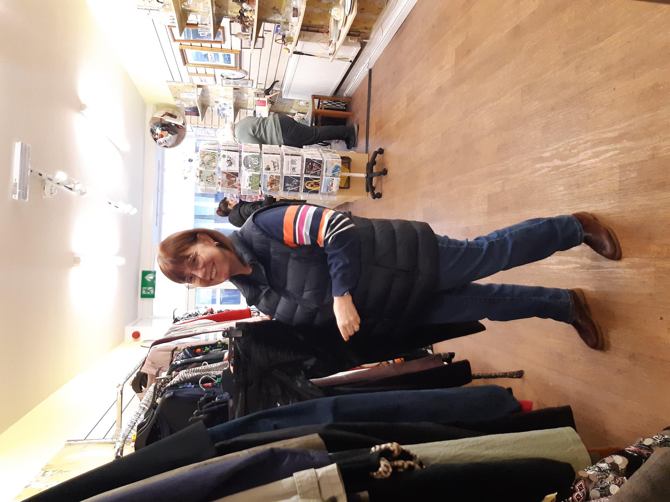 castletown shop volunteer with story